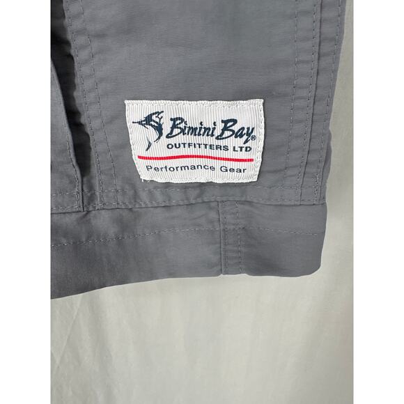 Bimini Bay Fishing Shorts Mens 44 Gray Cargo Camping Hiking Outdoors Performance - Picture 4 of 8